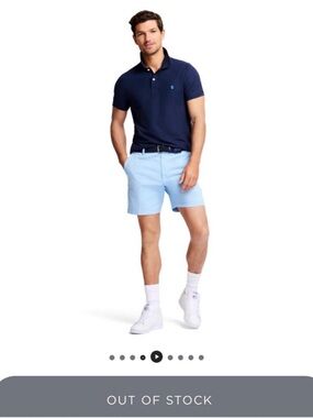 Izod Sky Blue Flat-Front Men’s Shorts